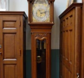 A large grandfather clock commissioned from Tiffany & Co for Lew Wallace's Study