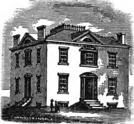 The Indiana governor's mansion in 1825