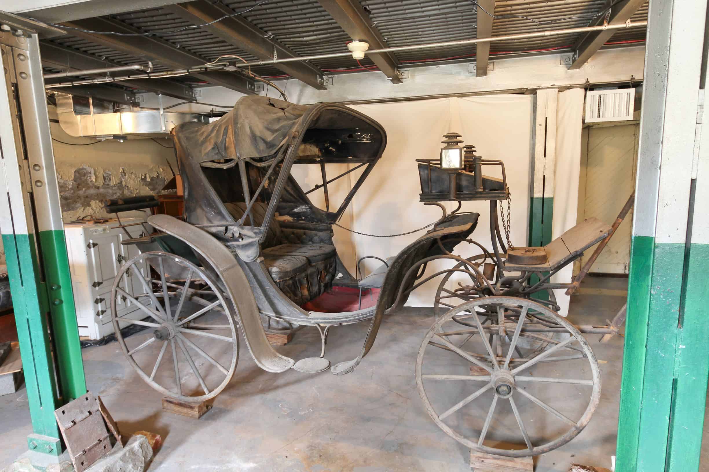 The carriage today, in the Study basement