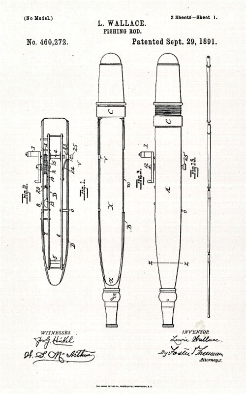 Patent Golf Club Fishing Pole Drawing by Ray Walsh - Fine Art America