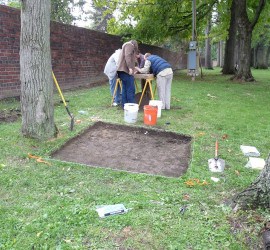 Visitors participate in archaeology during History Beneath Us