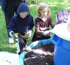 Visitors participate in archaeology during History Beneath Us