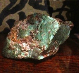A large uncut chunk of turquoise
