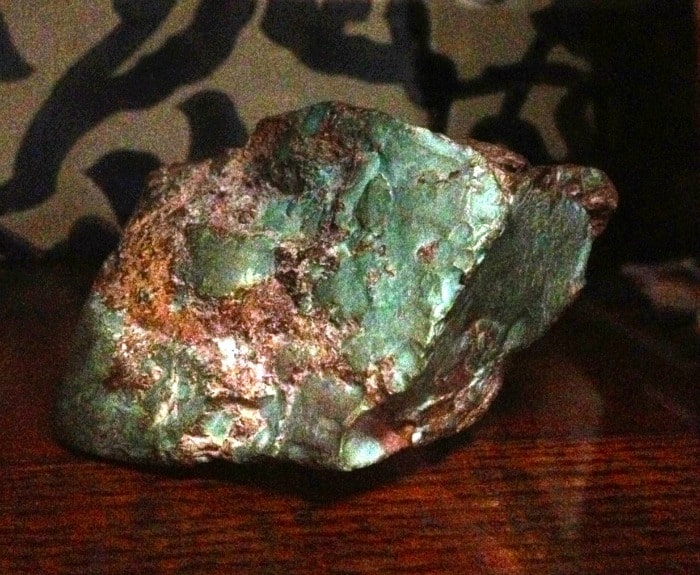 A large uncut chunk of turquoise