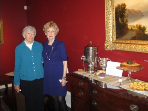Volunteers at Elston Homestead during the Holiday Tea