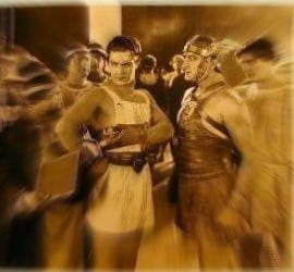 Ramon Novarro and Francis X. Bushman as Judah Ben-Hur and Messala