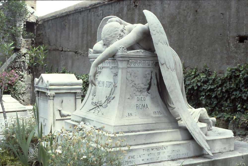 Angel of Grief created by William W. Story to mark the grave of his wife.