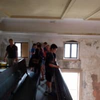 Camp participants tour the Masonic Temple