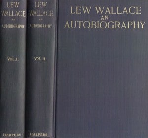 The plain blue cover of Lew Wallace: An Autobiography