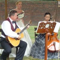 Music from Civil War reenactors in encampment