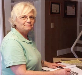 Gail Stephens signs copies of her books
