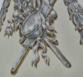 detail of a mural depicting a fife and drum