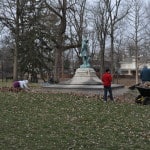 Park Day volunteers working hard