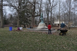 Park Day volunteers working hard