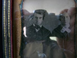 Photo of a daguerreotype made on the day of the Wallace marriage