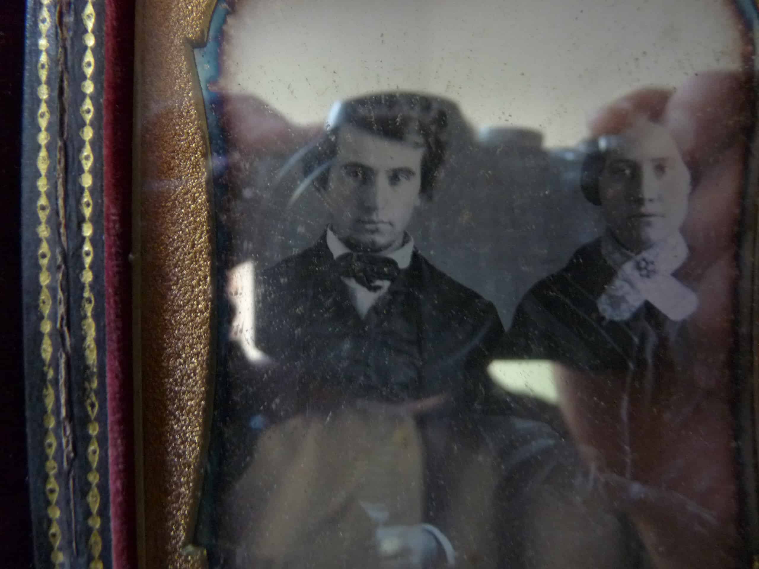 A daguerreotype made on the day of the Wallace marriage