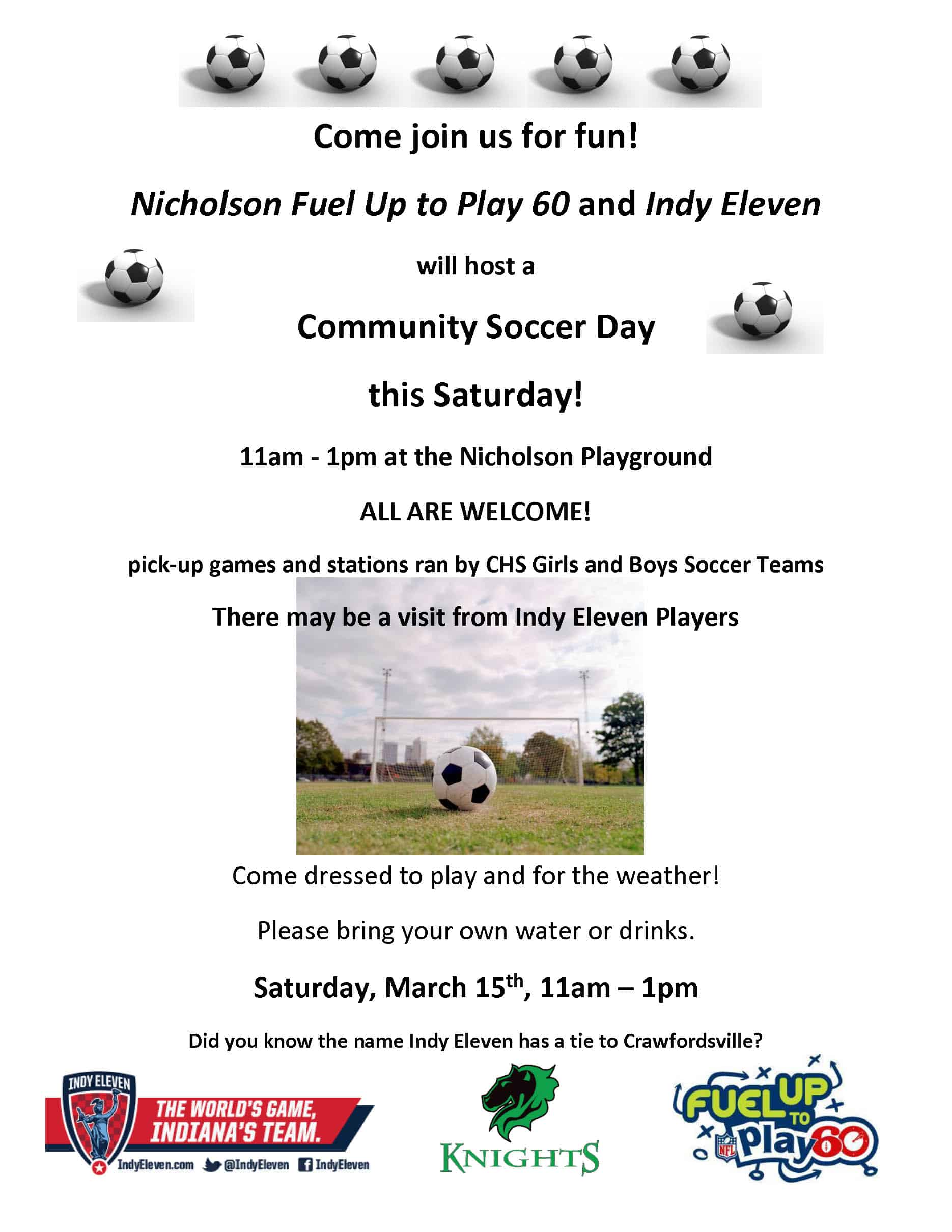 Community Soccer flyer