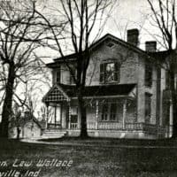 The west side of the Wallace family house. The Carriage House is visible to the left.