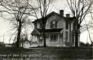 The west side of the Wallace family house. The Carriage House is visible to the left.