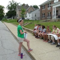 ArchiCamp participants take a walking tour