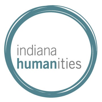 Indiana Humanities Council logo in color: A teal circle with the name inside in gray and teal text.