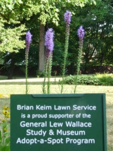An Adopt-A-Spot garden on the Lew Wallace Study grounds