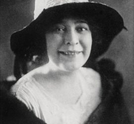 A black and white photo of June Mathis, legendary Hollywood scenario-writer