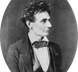 A photograph of Abraham Lincoln in 1857