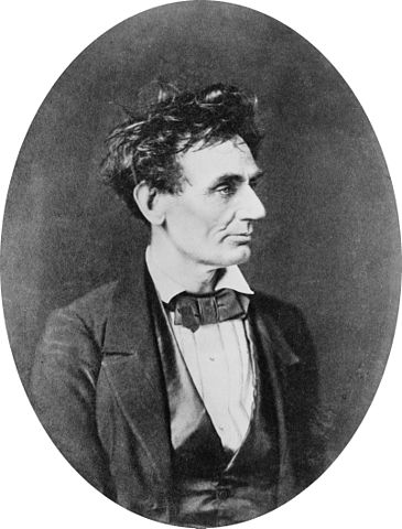 A photograph of Abraham Lincoln in 1857