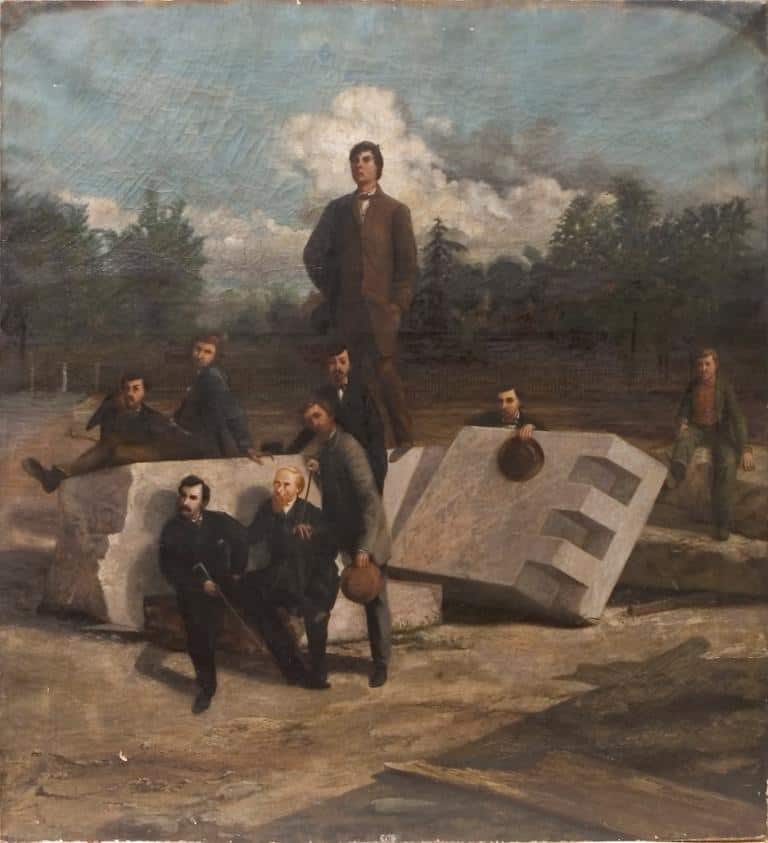 Lew Wallace painted The Conspirators in 1867--the painting is one of several selected for conservation.