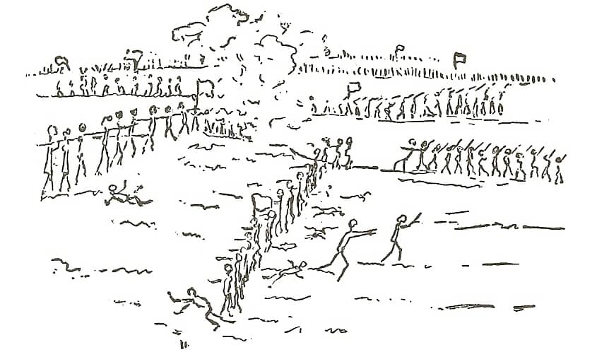 Lew Wallace's sketch of a battlefield