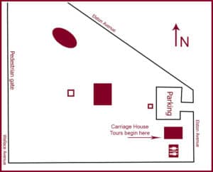 A map of the General Lew Wallace Study & Museum property