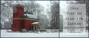 General Lew Wallace's study in winter, with snow on the ground.