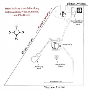 Historic Lew Wallace Study & Museum grounds for wedding rentals and events.